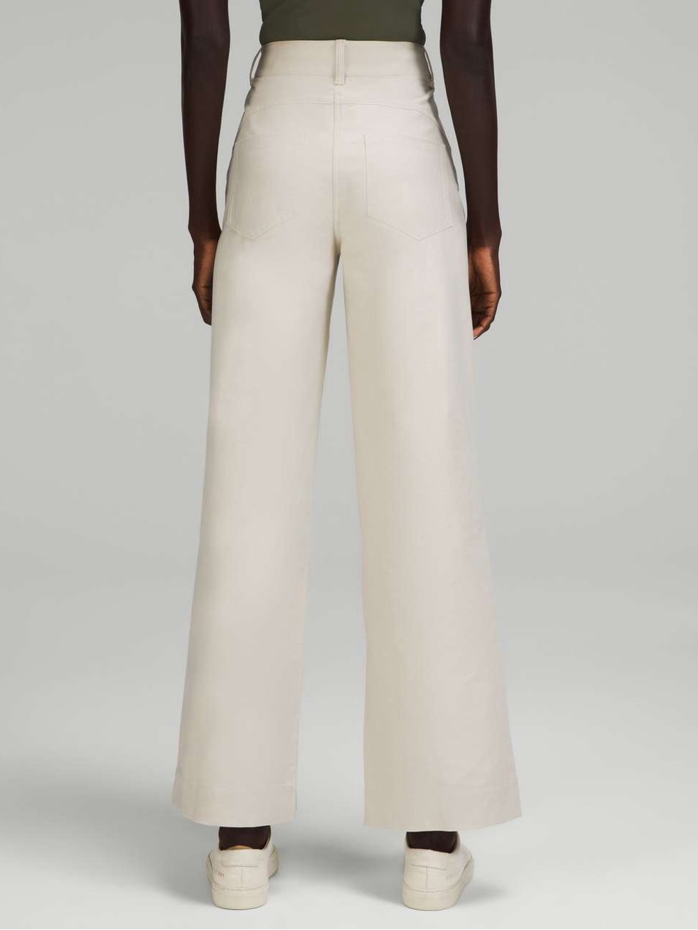 Lululemon City Sleek 5 Pocket Wide-Leg High-Rise Pant Natural Ivory